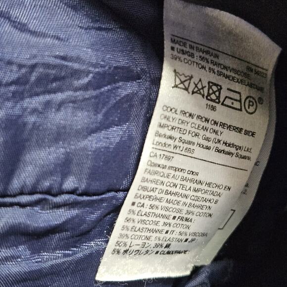 Banana Republic Navy Print Dress Pants Size 0 - Picture 4 of 4